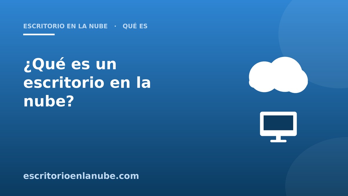 Ilustración de un escritorio en la nube